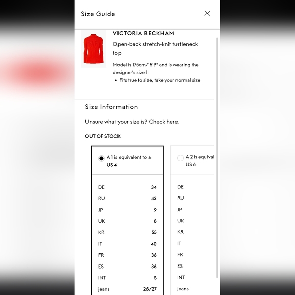 12. VICTORIA BECKHAM OPEN BACK STRETCH KNIT TURTLENECK TOP SIZE 1 / US 4 - Picture 5 of 12